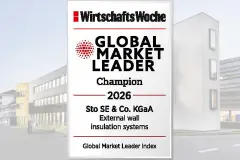 WirtschaftsWoche seal for the global market leader EWIS 2026, Sto SE & Co. KGaA.