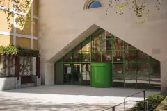 Clore Gallery extension to Tate Britain, London, UK, 1985. James Stirling Michael Wilford & Associates. Still image from 'Building in Colour'