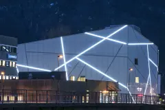 StoVentec Glass can be customised to incorporate lighting, as seen at the Sogn og Fjordane Art Museum, Norway