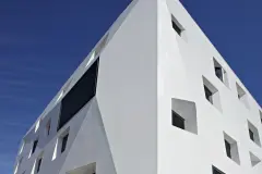 Ventec R folded facade, smooth finish