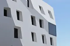 Ventec R folded facade, smooth finish