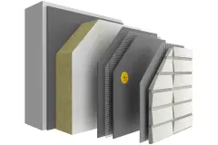 System build-up for the Hamburg Sportlerhaus, mineral EWIS with StoCera ceramic tiles